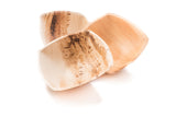Collection of 6 inch square palm leaf bowls