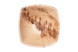 Top of 6 inch square palm leaf bowl