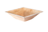 7 inch square palm leaf bowl from side