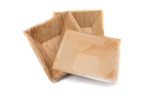 Collection of 7 inch square palm leaf bowls