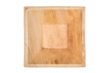 Top of 7 inch square palm leaf bowl