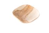 4 inch square palm leaf plate at angle