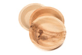 Collection of 6 inch round palm leaf plates