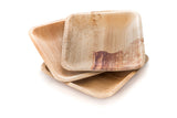 Collection of 6 inch square palm leaf plates