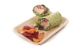 9 inch rectangle palm leaf tray with wrap