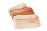 Collection of 9 inch rectangle palm leaf trays
