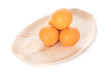 15 inch oval palm leaf platter with oranges