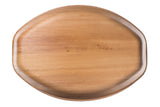 Bottom of 15 inch oval palm leaf platter